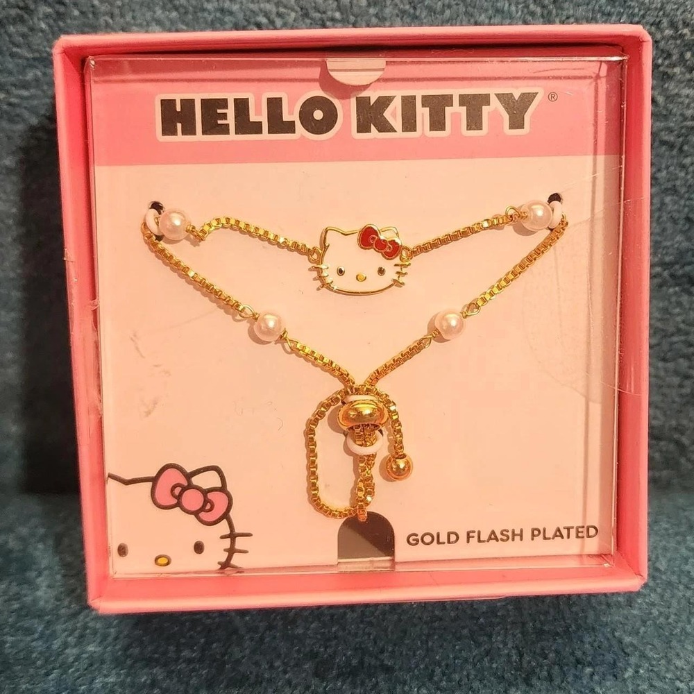 Hello Kitty Gold Pearl Bracelet
